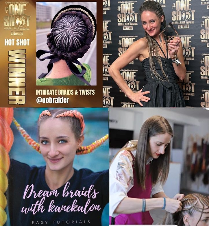 Olga Olikova at the OneShot Hair Awards, her winning style, her book and Olga teaching
